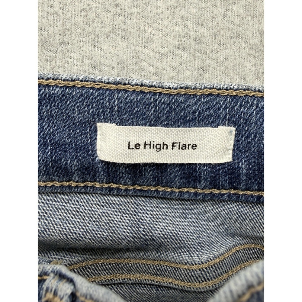 FRAME Le High Flare Jeans Womens 27 Blue Medium Wash High Rise Stretch - Picture 10 of 13